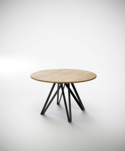 Table extensible moderne ronde à ovale - Meubles de salle à manger de luxe en céramique et en mélamine - Product Image 5