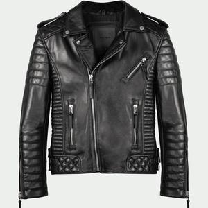 Veste de motard de luxe unisexe personnalisée imprimée en cuir de vachette véritable nouveau style de motocycliste XL - Product Image 1