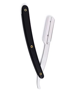 2024 estilo japonés hombres barba afeitado media hoja personalizada Acero inoxidable Rosa maquinilla de afeitar elegante herramienta de peluquero - Product Image 5