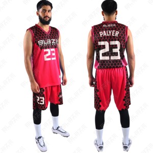 Blaze Fight Wear uniforme de baloncesto OEM personalizado de alta calidad Unisex adulto baloncesto deporte conjunto verano Pantalones cortos transpirable Jersey - Product Image 1