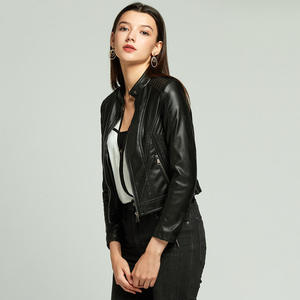 เสื้อแจ็กเก็ตหนังผู้หญิงอินเทรนด์เข้ารูปดีไซน์ทันสมัยเหมาะสำหรับชุดลำลองแนวสตรีทและเครื่องแต่งกายตามฤดูกาล - Product Image 6