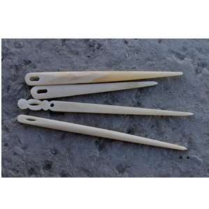 Aiguilles à tisser en os de buffle écologiques, artisanales, polies, style moderne, taille personnalisée, Inde - Product Image 3