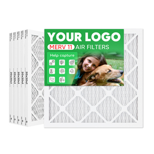 20x20x1 inch AC lò HVAC G3 G4 xếp li Bộ lọc không khí merv 11 sợi tổng hợp các tông khung hiệu quả cao Bộ lọc không khí 1 gói - Product Image 1