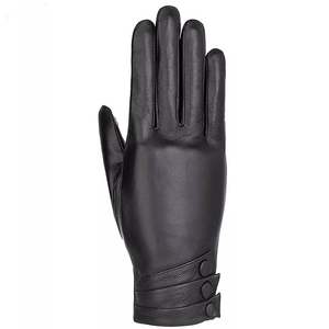 Gant en cuir véritable pour femmes, nouveau Design de mode, hiver chaud, noir - Product Image 4