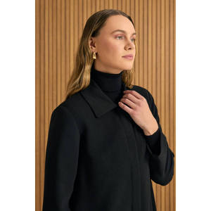Manteau trench en cuir véritable pour femme, double boutonnage, décontracté, en laine, pour l'automne - Product Image 4