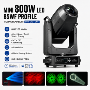 800W BSWF 4-in-1 Sharpy Moving Beam Schneidlicht für Bühne, Theater und <span class=keywords><strong>DJ</strong></span> mit RGBWAUV LED - Product Image 1