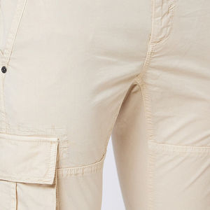 Pantalones cargo cómodos para hombre con cintura con cordón, pantalones casuales de algodón con múltiples bolsillos, diseño personalizado OEM. - Product Image 6