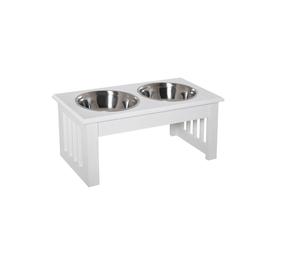 Exclusive Customizable Eco-Friendly <b>Cat</b> Dog Food <b>Bowls</b> Stainless Steel with Rounded Wooden <b>Stand</b> Available in Multiple Sizes - Product Image 1
