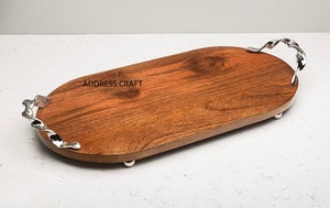 Nuevo diseño hecho a mano con incrustaciones de hueso forma rectangular bandeja para servir vajilla superventas bandeja de té y café bandeja de comida Vintage - Product Image 2