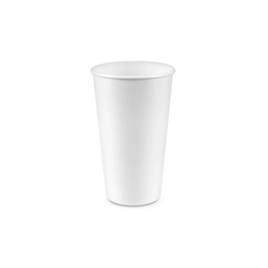 Vasos de Papel de 16oz Libres de BPA, Antiderrames, de Pared Simple, Blancos de 90mm, 1000 Unidades (50/20), Tapas Vendidas por Separado - Product Image 1