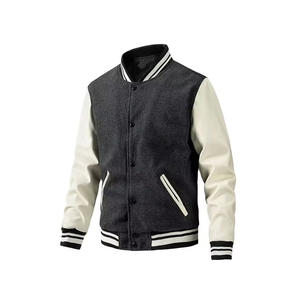 Top vente 2024 vêtements d'hiver Logo brodé personnalisé manches en cuir Baseball Varsity veste pour hommes - Product Image 5