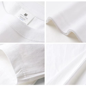 Vente en gros de T-shirts épais de haute qualité à épaules tombantes pour hommes avec logo personnalisé imprimé anti-rétrécissement et surdimensionné - Product Image 3