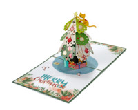 Nuevo Diseño de tarjeta emergente de Navidad 2025 Diseño personalizado 3D Saludo Pop up Tarjetas multicapa OEM/ODM Proveedor de Vietnam