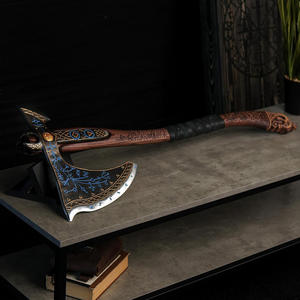 Hacha de acero al carbono forjada a mano con mango de madera perfecta para acampar, coleccionistas, decoración de paredes, entusiastas de los regalos de exhibición en el hogar - Product Image 2