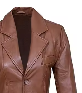 Blazer de Cuero Estilo Urbano, Corte Cómodo, Acabado Suave, Opción de Marca Personalizada para Mujer, Ideal para Combinar en Capas y Uso Diario - Product Image 5