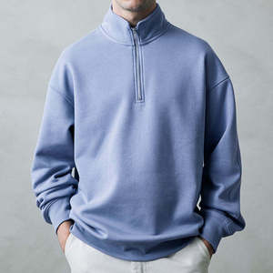 Sudadera con Cierre de Cremallera de un Cuarto, Hecha de Algodón y Poliéster, con Logotipo Personalizado, Talla Grande, en Venta - Product Image 6