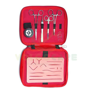 Kit de práctica de sutura Estudiantes de medicina Almohadilla de silicona Cirugía Cierre de heridas Sutura en kit de sutura de estilo único, instrumento médico - Product Image 3