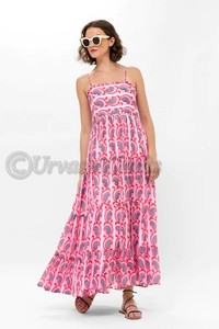 Made From Lightweight Cotton Voile Fully Lined Smocked Back Detailing Adjustable <b>Straps</b> Pullover Style - Product Image 3