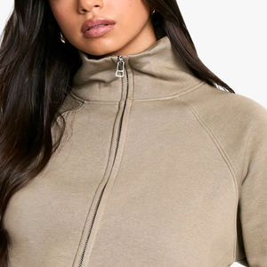 Sweat-shirt ample à col cheminée et fermeture éclair pour femme, de haute qualité, à prix avantageux pour les acheteurs en gros, vêtements décontractés - Product Image 2