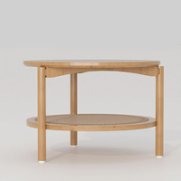 Table basse ronde moderne en bois massif, personnalisable, extensible et pliable, design décoratif pour restaurant, salon, centre commercial, salle de sport