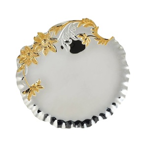 Haute qualité luxe Restaurant plateau en métal plateaux de service décor à la maison mariage luxe métal plateaux de service nouveauté disponible - Product Image 3