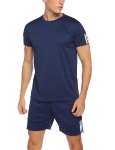 Ensemble de t-shirts de luxe en polyester de qualité supérieure pour hommes, vêtements de sport décontractés, survêtement, t-shirts et ensembles courts personnalisés - Product Image 3