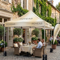 Tonnelle pliante 3x3m à cadre en aluminium, imprimée en couleur, en tissu Oxford 600D, résistante aux UV et imperméable, avec logo personnalisé