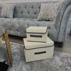 MA27.1 Foldable fabric storage bins & <b>boxes</b> for clothes book kids toys OEM Customized Factory Price home storage & organization - Product Image 6
