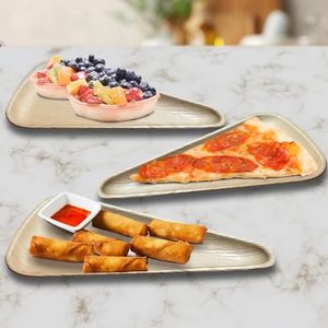 100% naturel et sans produits chimiques 10 pouces Eco Pizza Plate Areca Leaf compostable jetable en vrac Pack & Logo personnalisé plusieurs tailles - Product Image 4