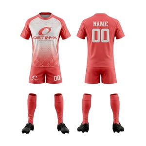 Uniforme de Rugby Unisex al Por Mayor, Pantalón Corto 100% Poliéster, Ropa Deportiva Personalizada con Impresión por Transferencia de Calor en la Parte Delantera, Transpirable - Product Image 1