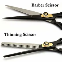 Kit de barbier comprenant des ciseaux à effiler et des outils de salon de coiffure professionnels