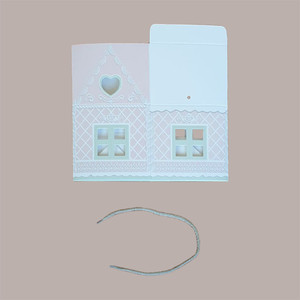 20 piezas pequeña casa de cartón Rosa 120x120H110mm caja de regalo de Navidad con cordón para decoraciones navideñas - Product Image 4