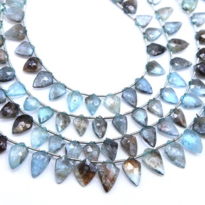 Cuentas Naturales Facetadas de Aguamarina Musgosa en Forma de Pera, Hechas a Mano, de 8 Pulgadas para la Fabricación de Joyas, Tamaño 7X4MM, Calidad AAA+, Gemas Zubair - Product Image 1