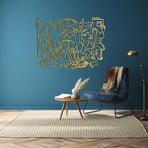 Premium Modern Metal Wall Art Decor Artístico Hecho a mano Escultura de hierro Declaración Colgante de pared para sala de estar Dormitorio - Product Image 6