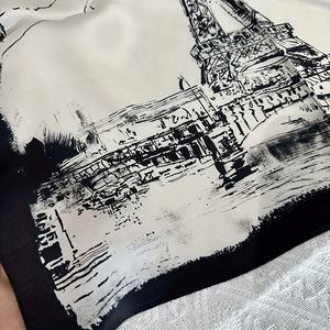 Pañuelo de satén de seda cuadrado de moda, superventas, con logotipo personalizado impreso, pañuelo para la cabeza, bandana con estampado de puntos, liso, a cuadros, a rayas y con lazos - Product Image 4