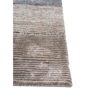 Alfombra Kavi Gris y Negra Anudada a Mano de Lana y Seda de Bambú con Patrón Abstracto Afterglow para Uso Doméstico Eskm-15 - Product Image 4