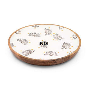 Cuenco para servir de almacenamiento de ensaladas, forma de flor decorativa, suministros de alimentos duraderos, contenedor para el hogar y el Hotel, cuencos de madera de Acacia - Product Image 3