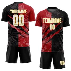 Maillots de football et ensembles d'uniformes en polyester 100% à séchage rapide respirants personnalisés Kits de football sublimés par service OEM - Product Image 4
