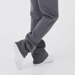 ¡Novedad de 2024! Pantalones Acampanados para hombre, chándales para correr, Fitness, pantalones acampanados con capucha para deportes de invierno, venta al por mayor, forro polar de tela - Product Image 4