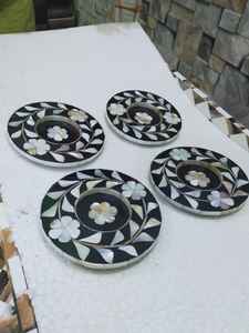 Sous-verre de luxe artisanal en nacre, carré, diamètre 300 mm, pour la maison, l'hôtel, le restaurant, qualité d'exportation, design classique - Product Image 2