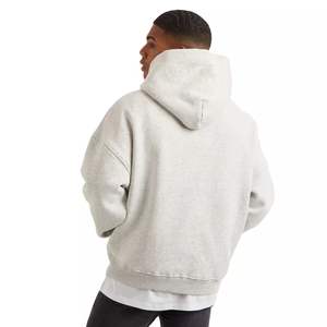 Sweat à capuche pour homme en molleton français 100% coton, surdimensionné, fabriqué en usine, lourd, personnalisé, brodé, uni, teint, écologique, hiver - Product Image 4