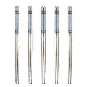 ตะเกียบโลหะสแตนเลสพร้อมตะเกียบสไตล์ญี่ปุ่นชุบทองไทเทเนียม304โลโก้ตามสั่ง - Product Image 6