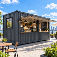 Restaurant modulaire en conteneur Etodevice avec équipement de cuisine pour café, restauration rapide et services à emporter