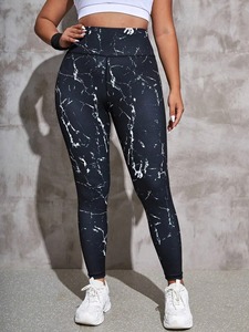 Patrón sólido Poliéster Spandex Yoga Leggings Personalizable Cintura media Compresión Gimnasio Pantalones para correr-Precio al por mayor - Product Image 3