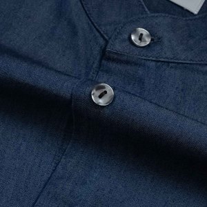 Aristino Brezza, camisas de vestir transpirables antiarrugas con cuello mandarín para hombre 100% para ALS2110Z, precio al por mayor, producto superior - Product Image 4