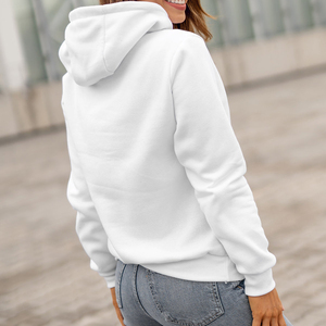 Vente en gros de sweatshirt à capuche en coton polaire épais avec logo personnalisé sweat à capuche bouffant 3D lourd de couleur unie grande taille avec strass - Product Image 6