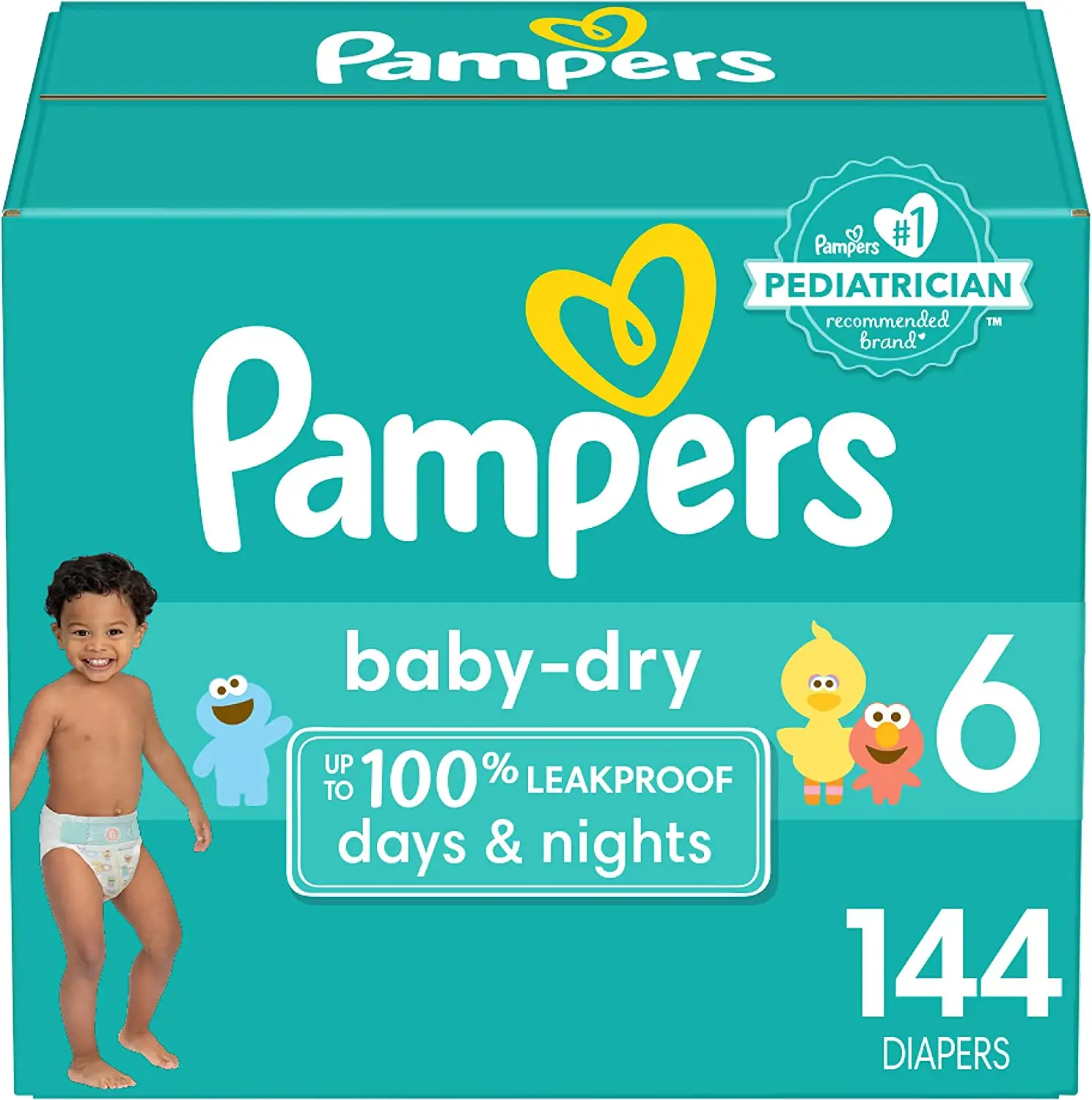 Pannolini taglia 6, 144 Count - Pampers pannolini per bambini usa e getta asciutti per bambini