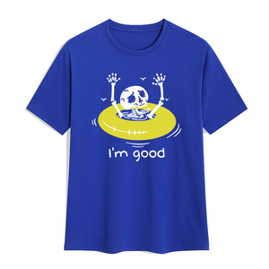 T-shirts personnalisés pour hommes en gros, col rond, 100 % coton, manches courtes, imprimé lettres, coupe ample, respirant, écologique, séchage rapide, été - Product Image 6
