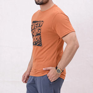 Vêtements de sport vierges décontractés 100% coton imprimés personnalisés, vêtements de fitness, t-shirt respirant à manches courtes à séchage rapide - Product Image 4