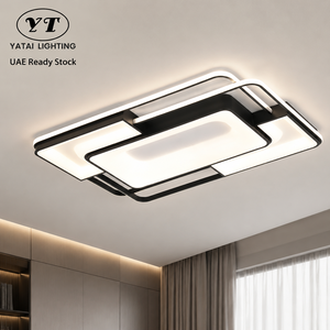 Modern Geometric Surface Mount <b>Ceiling</b> <b>Light</b> Acrylic Iron Led Remote Dimmable Tri Color For Living Room Bedroom <b>Office</b> - Product Image 1